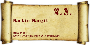 Martin Margit névjegykártya